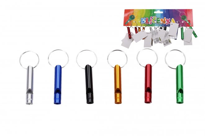 Porte-clés sifflet coloré