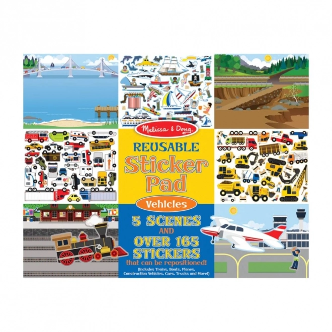 Melissa & Doug - autocollants réutilisables Véhicules