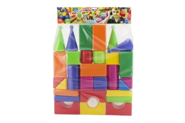 Grandes blocs de construction 18pcs en plastique dans un sac 40x53x8cm