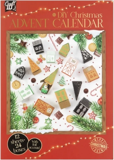 Calendrier de l’Avent DIY CRAFT ID – petites maisons et sapins de Noël 3D