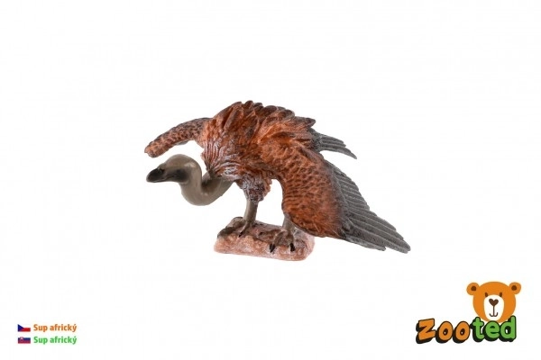 Vautour africain en plastique zooted 10cm dans un sachet