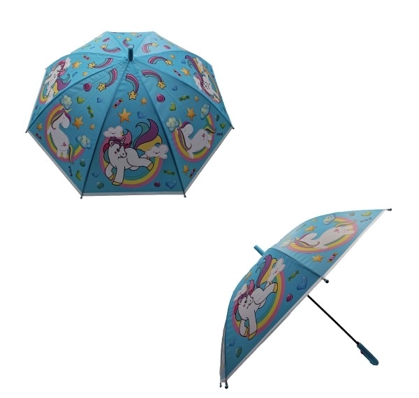 Parapluie automatique Licorne pour enfants