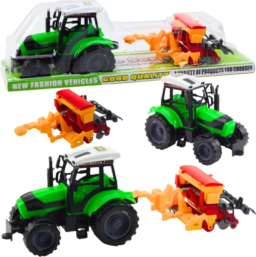 Tracteur pour enfants avec semoir remorqué