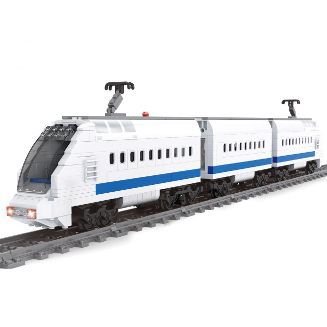 Jeu de construction BLOX Train à grande vitesse à piles avec rails