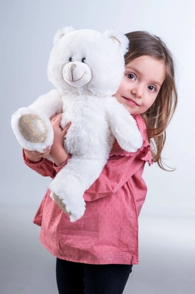 Snílek ours en peluche blanc 40 cm avec éclairage et son