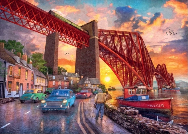 Puzzle 1000 pcs Pont au lever du soleil