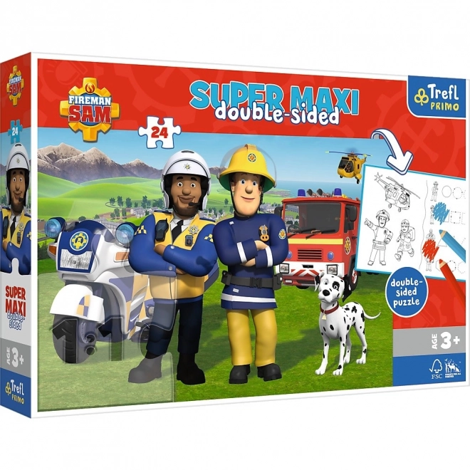 Puzzle 24 éléments SUPER MAXI L'équipe du pompier Sam