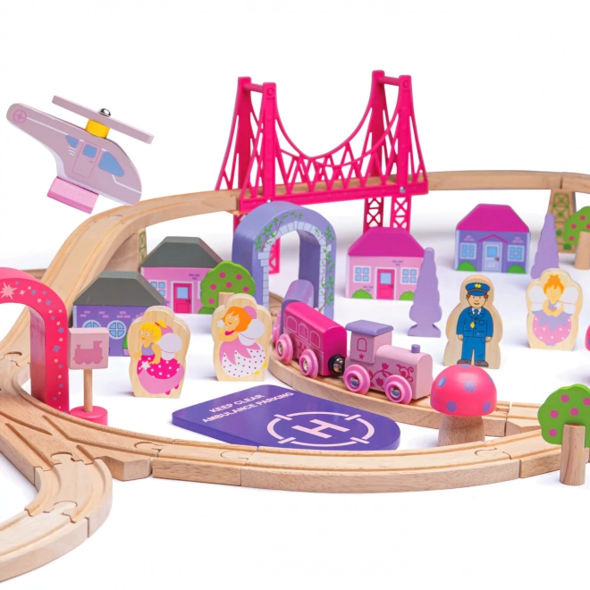 Bigjigs Rail Grande voie ferrée en bois de princesse