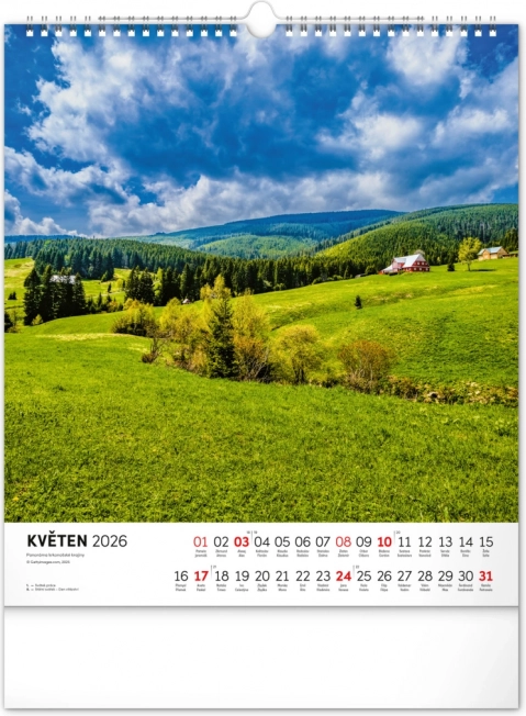 Calendrier mural Krkonoše 2026