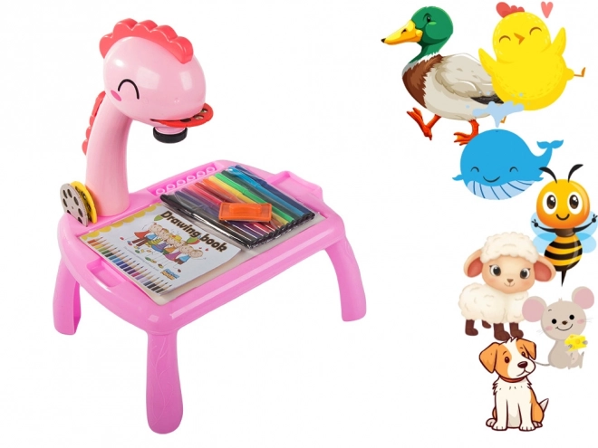 Table à dessin pour enfants avec projecteur