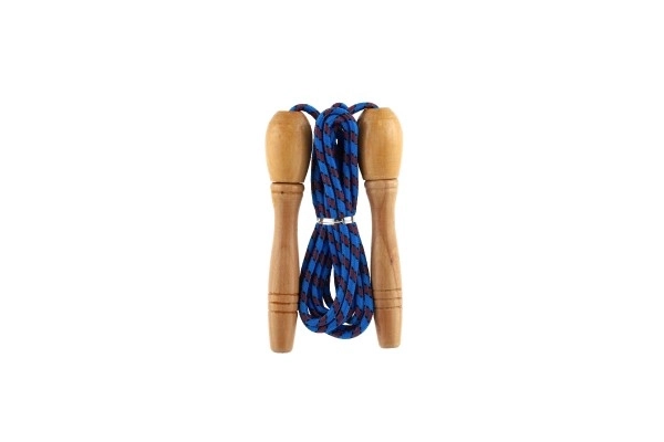 Corde à sauter réglable avec poignée en bois - 270 cm
