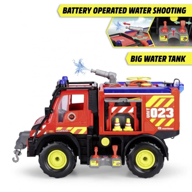 Camion de pompiers Mercedes-Benz Unimog U530 avec effets