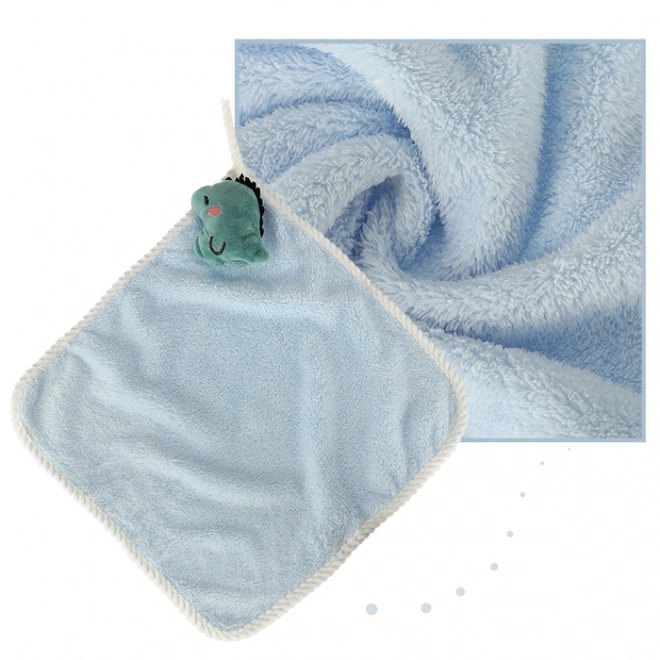 Serviette pour enfants à la maternelle 30x30cm dinosaure bleu