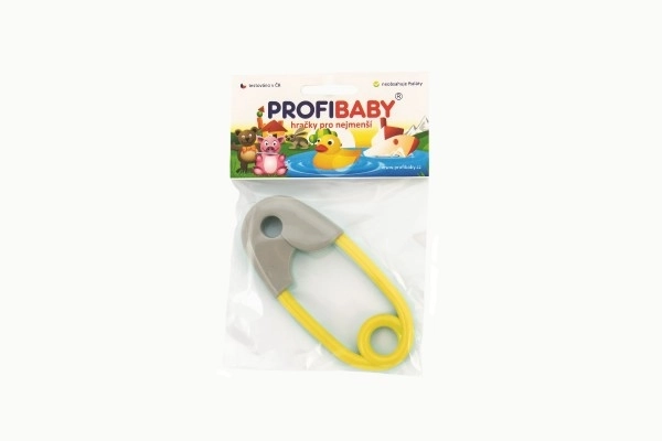 Hochet épingle plastique 12cm dans un sac 0m+