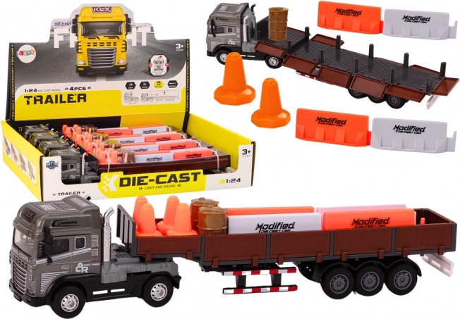 Modèle de camion avec remorque 1:24 avec fonctions