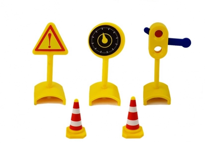 Station-service Truck Set Panneaux Routiers Lumières Sonores