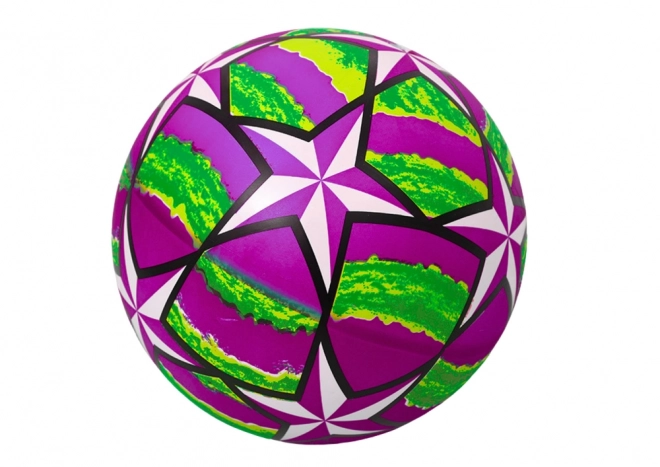 Balle en caoutchouc violette avec étoiles lumineuses 24 cm
