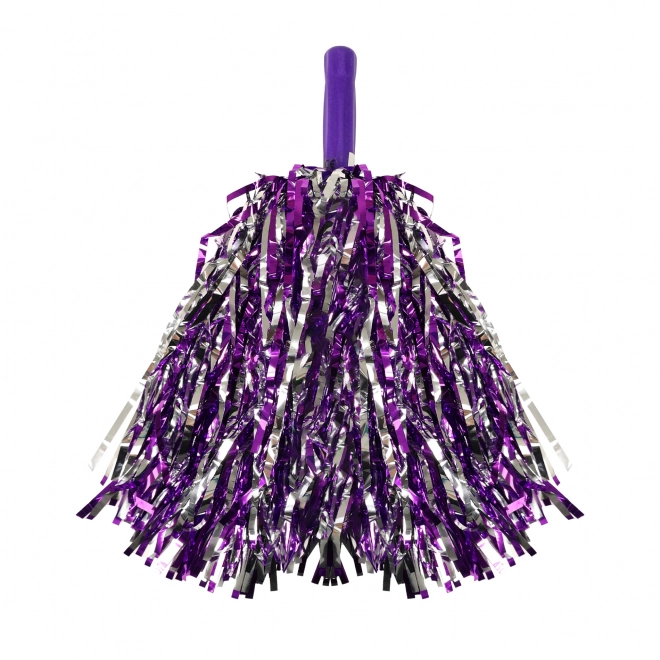 Pompons violet-argent