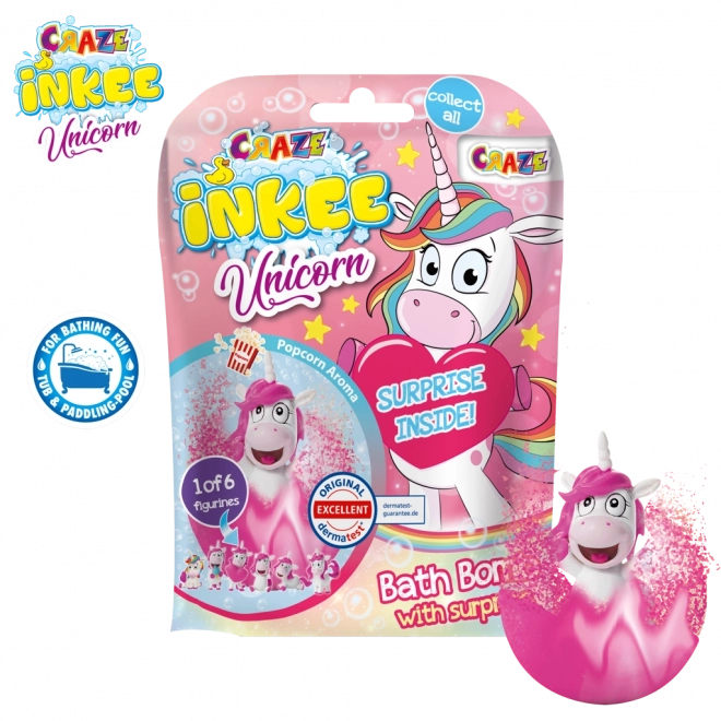 INKEE bombe de bain effervescente avec surprise – licorne