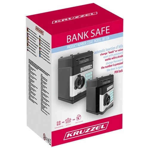 Kruzzel Tirelire Enfant / Coffre-fort Électronique