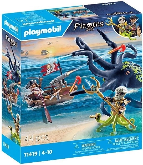 Playmobil Pirates duel avec le poulpe géant