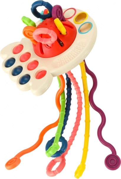 Jouet sensoriel pour bébés - anneau de dentition Bibi-inn rose