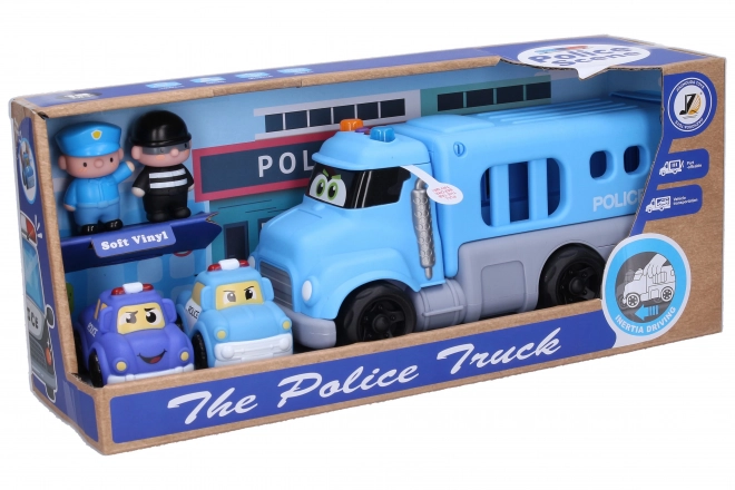 Jeu de voiture de police avec effets 4pcs