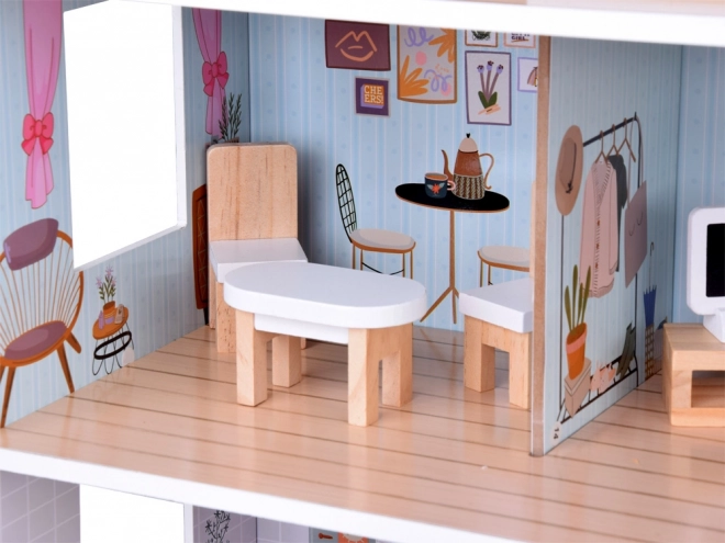 Maison enchantée avec mobilier Élégante villa en bois pour poupées ZA5368