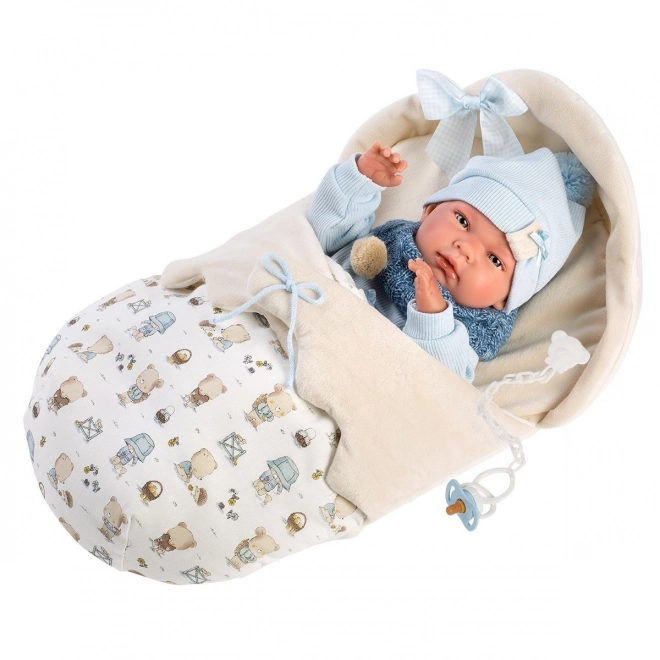 Llorens 73885 NOUVEAU-NÉ GARÇON - poupée réaliste bébé avec corps tout en vinyle - 40 cm