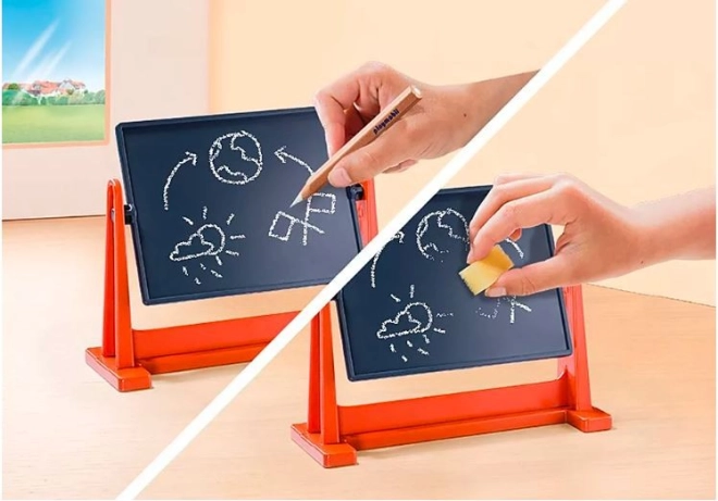 Dessin et écriture répétés sur le tableau