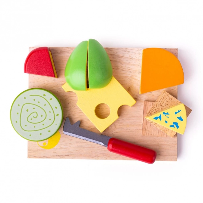 Ensemble de fromages en bois sur planche Bigjigs Toys
