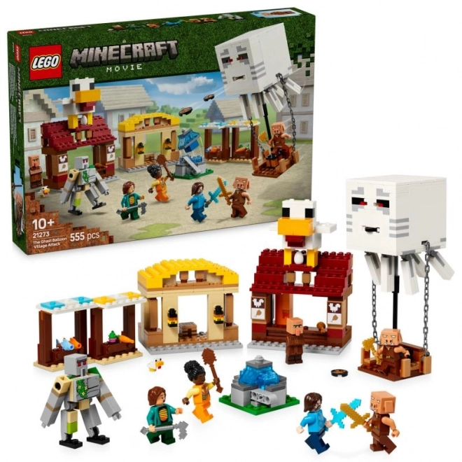 LEGO Minecraft 21273 Attaque de l'exploseur de Ghast sur le village