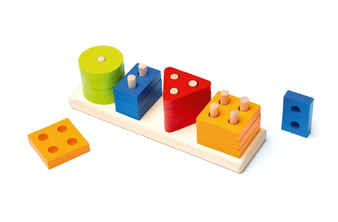 CUBIKA 15337 Tri de formes V - puzzle en bois 17 pièces