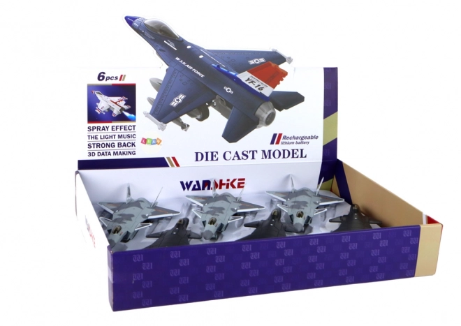 Modèle d'avion avec propulsion par friction Noir Gris
