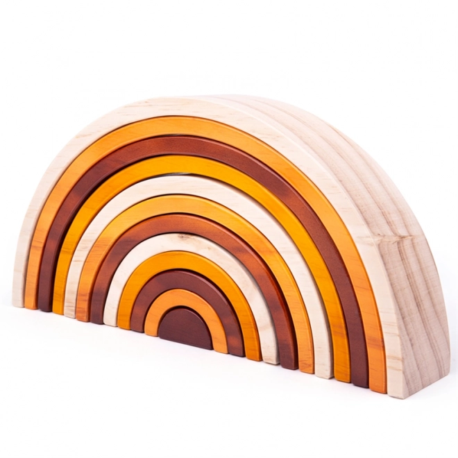Grande Arche de Pluie Empilable en Bois Naturel Bigjigs Baby