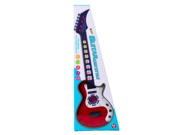 Guitare électrique pour enfants avec mélodies et lumières rouge