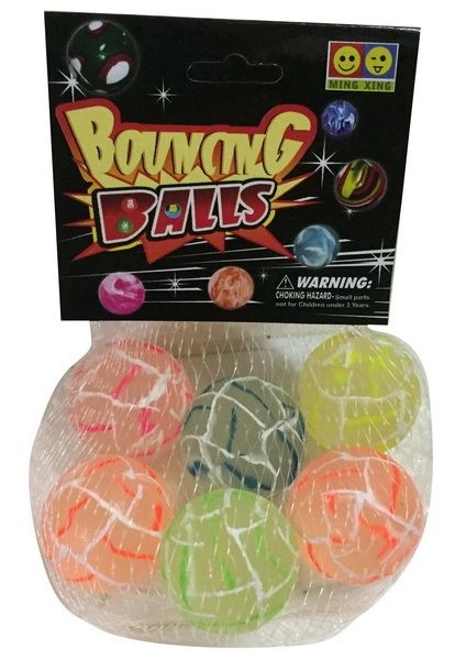 Boules de saut colorées 6 pcs 3 cm