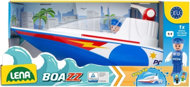 LENA bateau de police avec pompe pour jeux d’eau