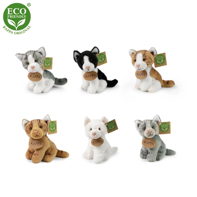 Chat en peluche assis 14 cm ECO-FRIENDLY