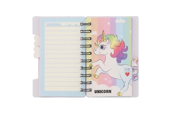 Bloc-notes avec motif de licorne