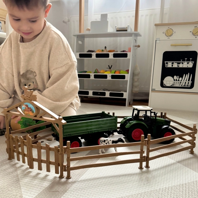 Mini ferme tracteur avec animaux et outils de Woopie
