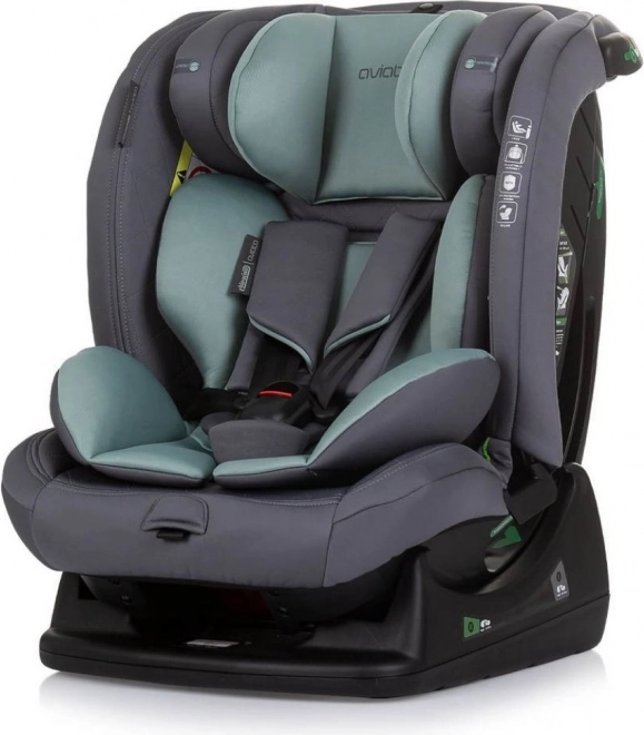 Siège auto pour enfants avec système i-Size en vert pastel