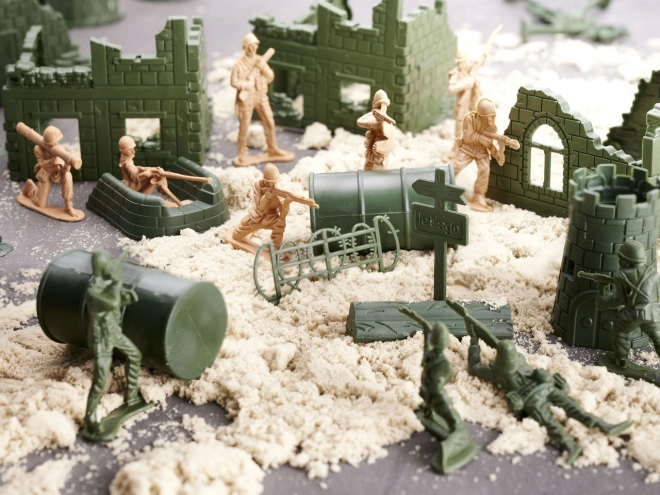 Ensemble de figurines de soldats + base militaire 114 pièces
