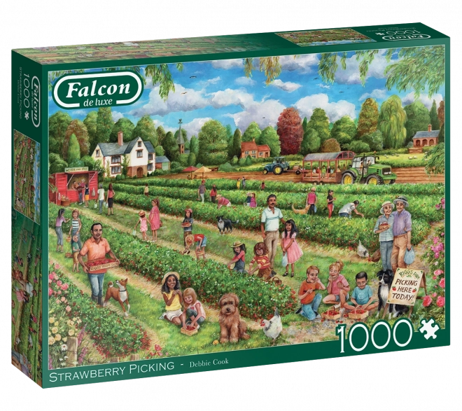 Puzzle Récolte de fraises 1000 pièces