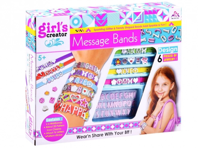 Kit créatif pour bracelets avec lettres