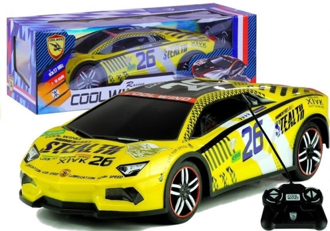 Voiture de sport radiocommandée Pilot R/C Jaune