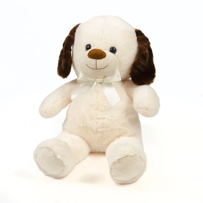 Chien en peluche debout beige