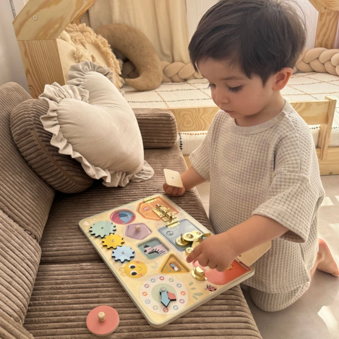 Tableau de manipulation en bois Tooky Toy