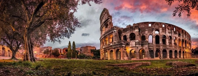 Ravensburger puzzle panoramique 1000 pièces - Colisée au coucher du soleil