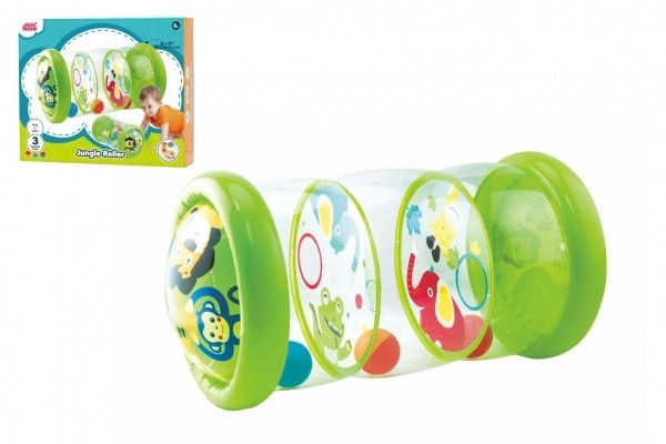 Rouleau gonflable avec balles et motif d'animaux